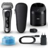Máy cạo râu Braun Series 8 8567cc với Smart Care 5 in 1, màu Bạc