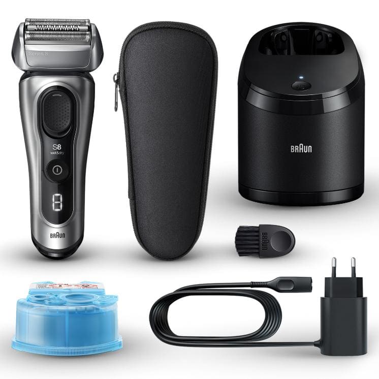 Máy cạo râu Braun Series 8 8567cc với Smart Care 5 in 1, màu Bạc