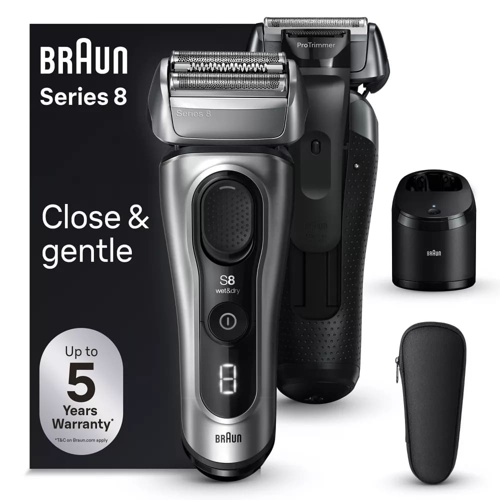 Máy cạo râu Braun Series 8 8567cc với Smart Care 5 in 1, màu Bạc - Ảnh 7