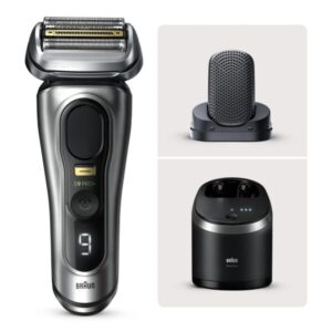 Máy cạo râu Braun Series 9 Pro+ 9597cc kèm Smart Care 6 in 1, đầu massage ProComfort, màu Bạc