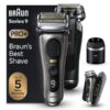 Máy cạo râu Braun Series 9 Pro+ 9575cc với Smart Care 6 in 1 và PowerCase, màu Ánh Kim