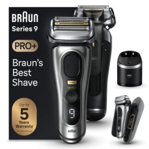 Máy cạo râu Braun Series 9 Pro+ 9577cc với Smart Care 6 in 1 và PowerCase, màu Bạc