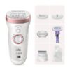 Máy cạo và nhổ lông cho nữ Braun Silk-épil 9-870, màu vàng hồng