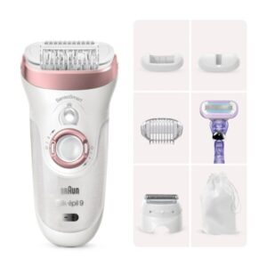 Máy cạo và nhổ lông cho nữ Braun Silk-épil 9-870, màu vàng hồng