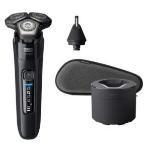 Máy cạo râu Philips Series 9000, model S9606/80, có trạm làm sạch, hộp đựng du lịch, đầu tỉa lông mũi