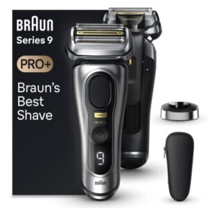Máy cạo râu Braun Series 9 Pro+ 9517s có đế sạc và hộp du lịch, màu bạc
